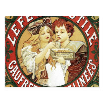 Mucha - Lefevre Utile Vanille-Oblaten - Kunst Nouv postkarten