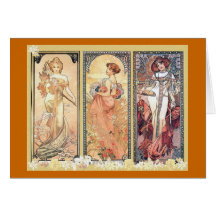Mucha ~ Platte von drei Karten