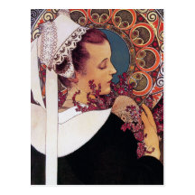 Mucha Postkarte:   Alphonse Mucha - Kunst Nouveau