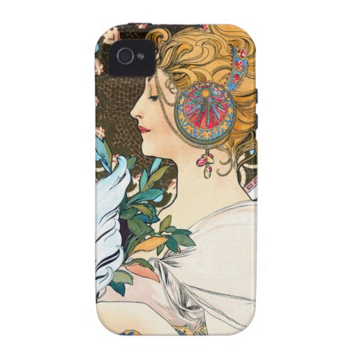 Mucha Primel und Feder Vibe iPhone 4 Case