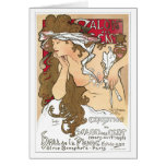 Mucha - Salon-DES-Cent Grußkarte