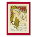 Mucha - Salon-DES-Cent Grußkarte