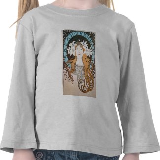 Mucha Sarah Bernhardt Vintage Art Nouveau T-shirt