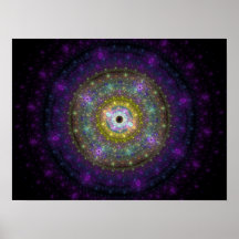 Multicolor Eye Fractal Posters