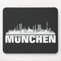 München Stadt Skyline - Geschenkideen Mauspad