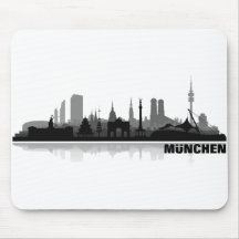 München Stadt Skyline - Geschenkideen Mousepads