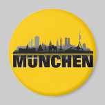 München Stadt Skyline - Magnet / Kühlschrankmagnet magnete