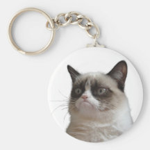 Mürrische Katze - die mürrischen Starren Keychain Schlüsselband