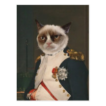 Mürrische Katzen-klassische Malerei Postkarten