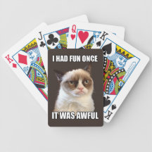 Mürrische Katzen-Spielkarten