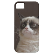 Mürrischer Katzen-greller Glanz Etui Fürs iPhone 5