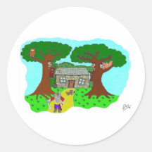 Mürrisches Haus Runde Sticker