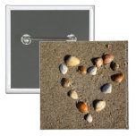 Muschelherz Anstecknadelbuttons