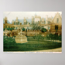 Musee und Square de Cluny, Paris, Frankreich Vinta Plakat