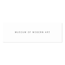 Museums-minimale vordere und hintere Mittelzwei Visitenkarte