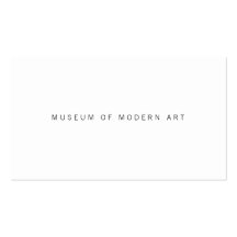 Museums-minimale vordere und hintere Mittelzwei Visitenkartenvorlage