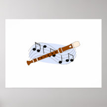 Music Recorder Instrument Posters