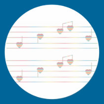 Musik des Herz-Aufklebers aufkleber