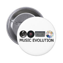 Musik-Evolution Anstecknadelbuttons