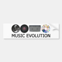 Musik-Evolution Auto Aufkleber