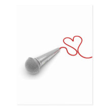 Musik für Liebe Postkarte