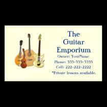 Musik-Geschäft/Gitarren-Lehrer visitenkarten