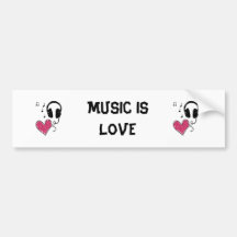 Musik ist Liebe Autosticker