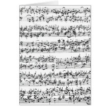Musik-Kerbe von Johann Sebastian Bach Grußkarten