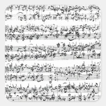Musik-Kerbe von Johann Sebastian Bach Sticker