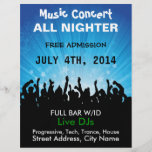 Musik-Konzert aller Nighter Musik-Flyer