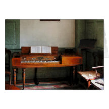 Musik-Raum mit Klavier Grußkarte