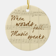 Musik spricht weihnachtsbaum ornament