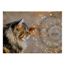 Musik u. Katzen-Visitenkarten