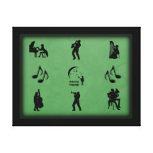 Musik-universelle Sprache wickelte Leinwand-Druck  Galerie Falt Leinwand