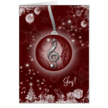 Musik-Weihnachtskarten-Rot