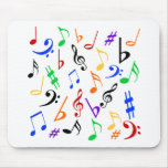 Musikalische Anmerkungen Mousepad - Musik mehrfarb