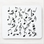 Musikalische Anmerkungen Mousepad - Schwarzweiss