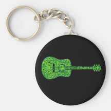 Musikalische Anmerkungs-Gitarre Schlüsselbänder