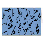 Musikalische Anmerkungs-Karte - Blau