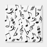 Musikalische Anmerkungs-Magnet - Schwarzweiss Kühlschrankmagnete