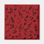 Musikalische Anmerkungs-Musik-Magnet - Rot Magnete