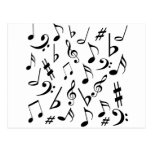 Musikalische Anmerkungs-Postkarte - Weiß und Schwa