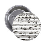 Musikalische Schwarzweiss-Anmerkungen Buttons