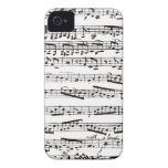 Musikalische Schwarzweiss-Anmerkungen iPhone 4 Hüllen