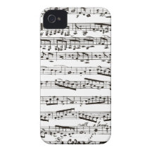 Musikalische Schwarzweiss-Anmerkungen iPhone 4 Hüllen