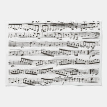 Musikalische Schwarzweiss-Anmerkungen Handtuch