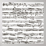 Musikalische Schwarzweiss-Anmerkungen Plakate