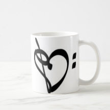 Musikclef-Herz-Becher Kaffee Tasse