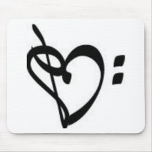 Musikclef-Herz Mousepad
