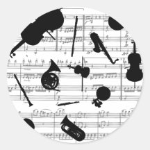 Musikinstrumente Grayscale copy.pdf Aufkleber